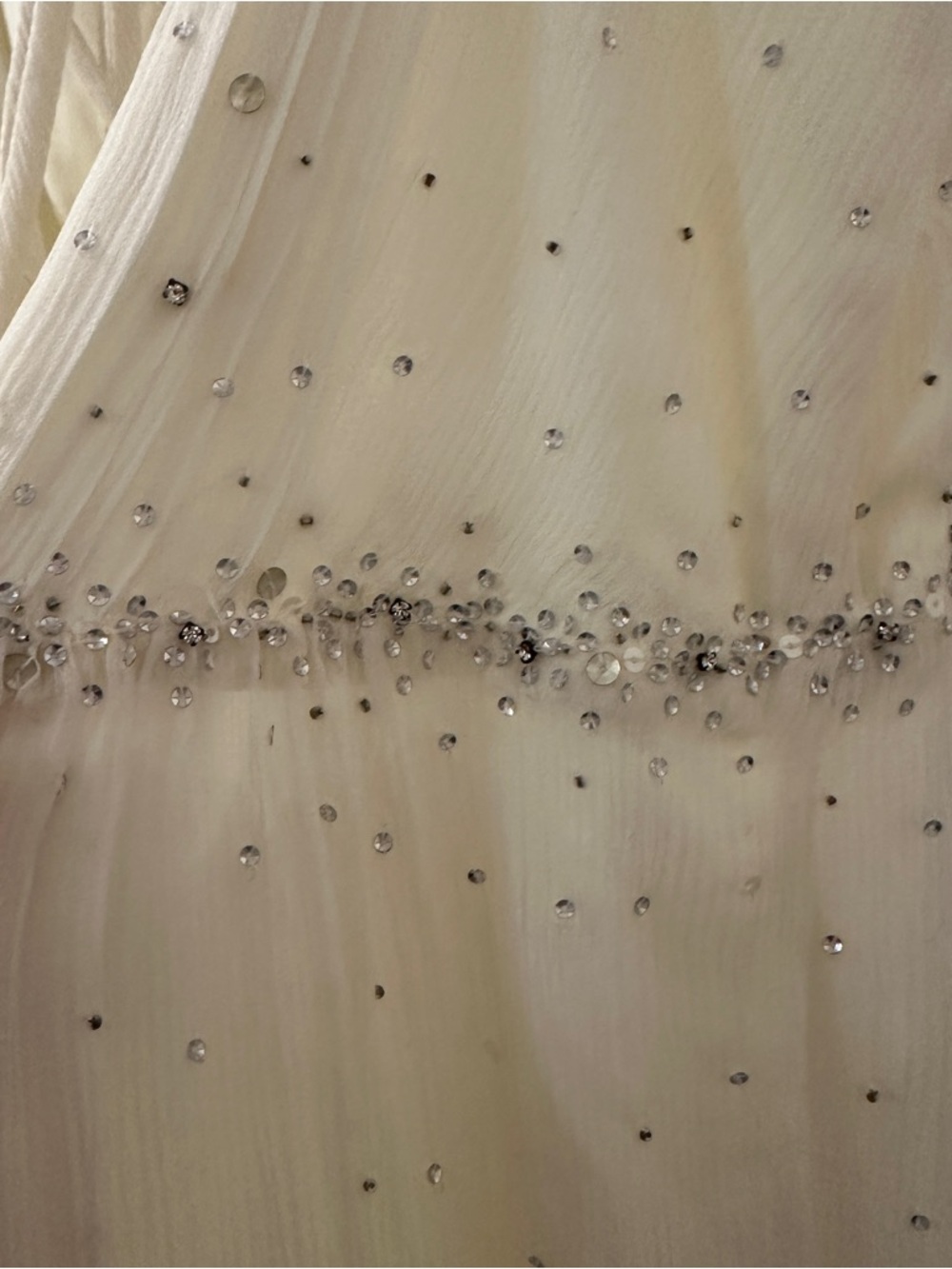 BCBGMaxAzria Ivory Beaded Spaghetti Strap Dress - Picture 3 of 6